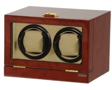 Show details for Double Watch Winder Burl Wood w/LCD Display w/Japanese Mabuch Motors Picture of Double Watch Winder Burl Wood w/LCD Display w/Japanese Mabuch Motors