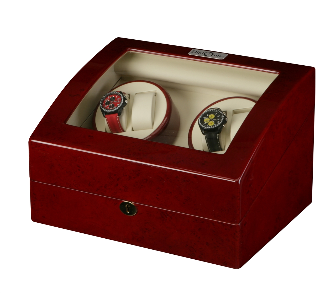 Watch Winders For Automatic Watchesdiplomat Estate Cherry Wood Quad