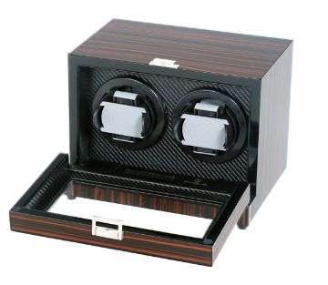 Double Watch Winder Ebony Wood w/LCD Dispaly w/Japanese Mabuch Motors Double Watch Winder Ebony Wood w/LCD Dispaly w/Japanese Mabuch Motors