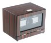 Double Watch Winder Ebony Wood w/LCD Dispaly w/Japanese Mabuch Motors 