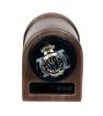 Handmade in USA walnut hardwood single watch winder, multiple TPD settings bidirectional rotation.