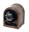 Handmade in USA walnut hardwood single watch winder, multiple TPD settings bidirectional rotation.