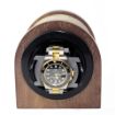 Handmade in USA Mahogany hardwood single watch winder, multiple TPD settings bidirectional rotation